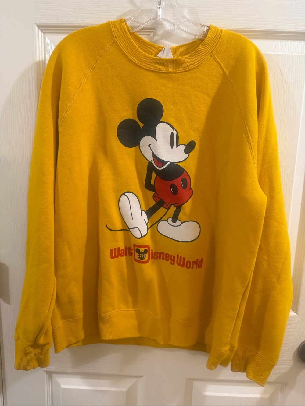 Disney Yellow Mickey Mouse Crewneck Sweatshirt